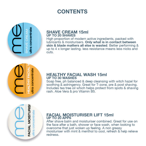 Ultimate Shave / Facial Set 3x15ml - Image 2