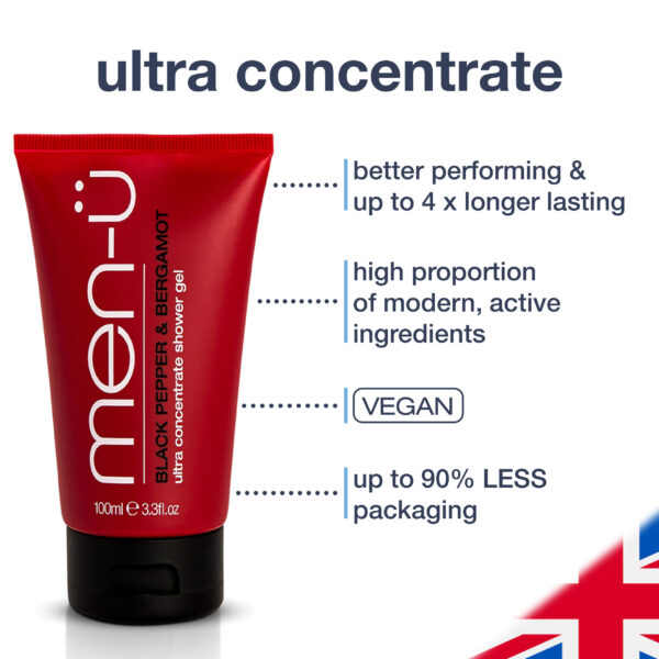 Black Pepper & Bergamot Shower Gel Tube 100ml - Image 2