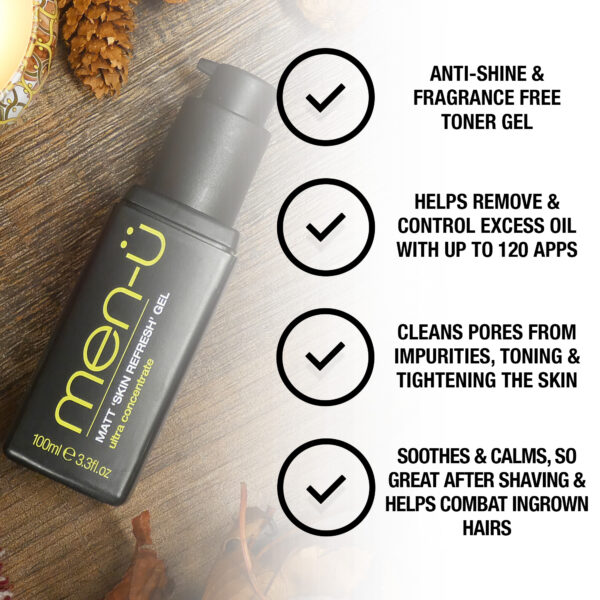 Facial Toner Gel (Matt ‘Skin Refresh’ Gel) 100ml - Image 2