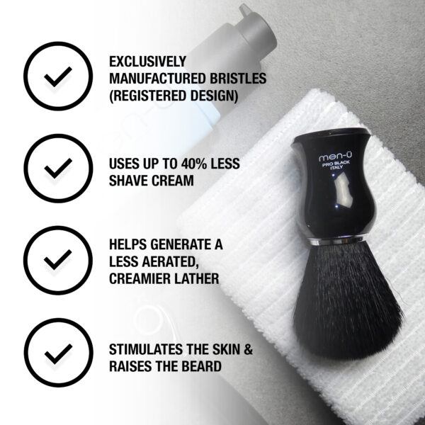 Pro Black Shaving Brush - Image 3