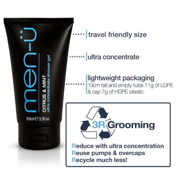 Citrus & Mint Shower Gel Tube 100ml - Image 4
